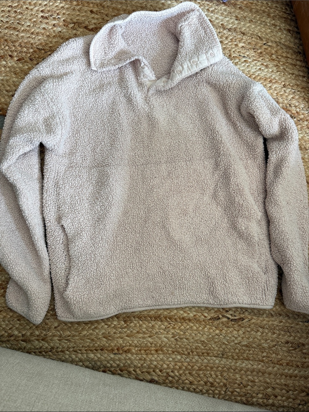 SKIMS Women's Sherpa Pullover Sweater in Light Lavender